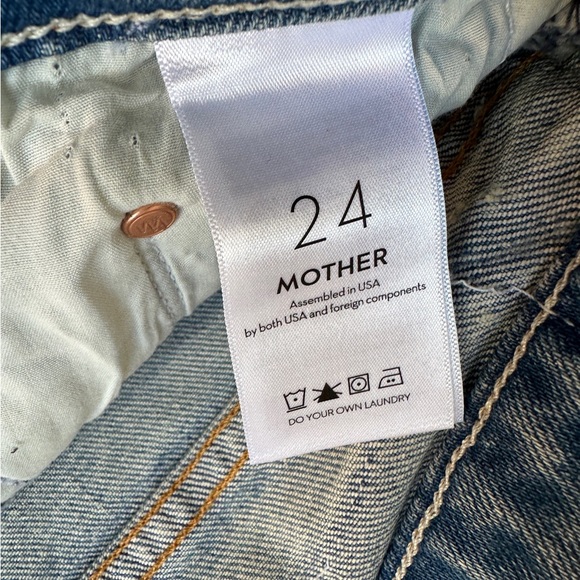 NWT MOTHER The Tomcat Kick Fray Button Fly Distressed Denim Jean Shorts Size 24 - Picture 9 of 14